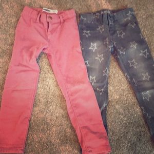 Two pair of 5T girl pants. Each worn once $12